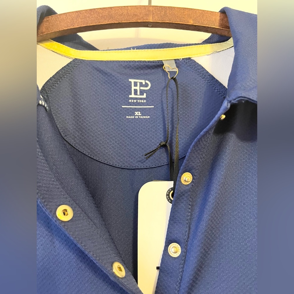EP New York Blue and White Sleeveless Polo Top - Picture 2 of 6